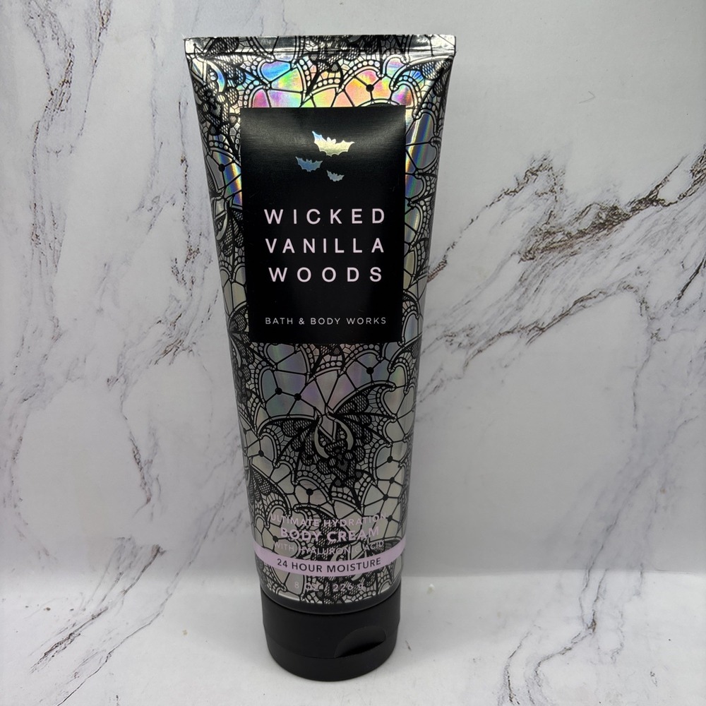Wicked Vanilla Woods Bath And Body Works Body Cream 8oz‎ Tube New Spookycore